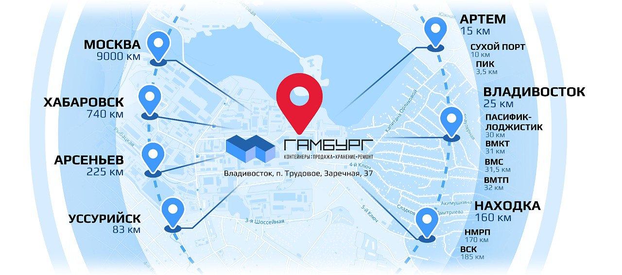 Карта расположения терминала